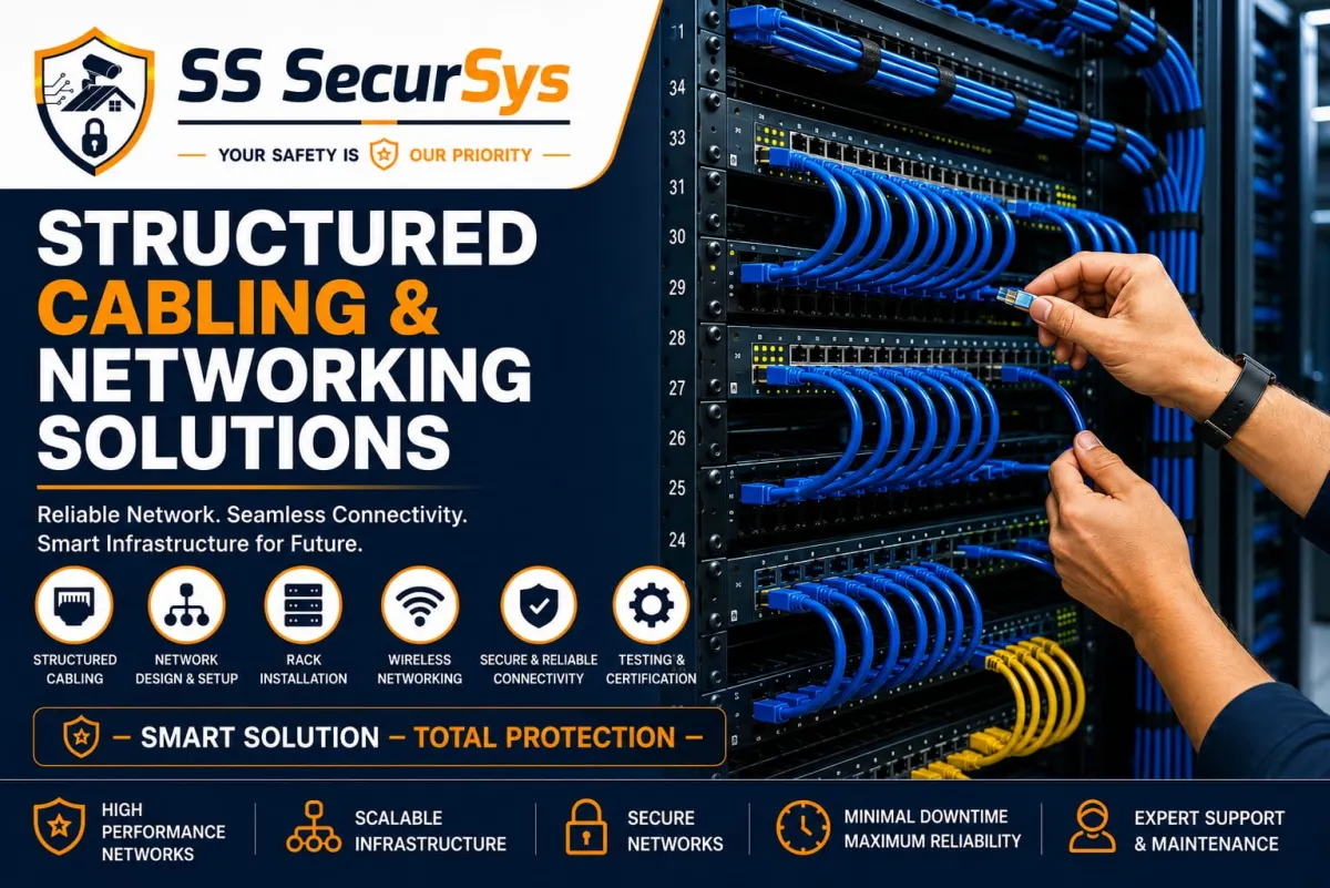SS SecurSys structured cabling and networking — patch panels and network rack