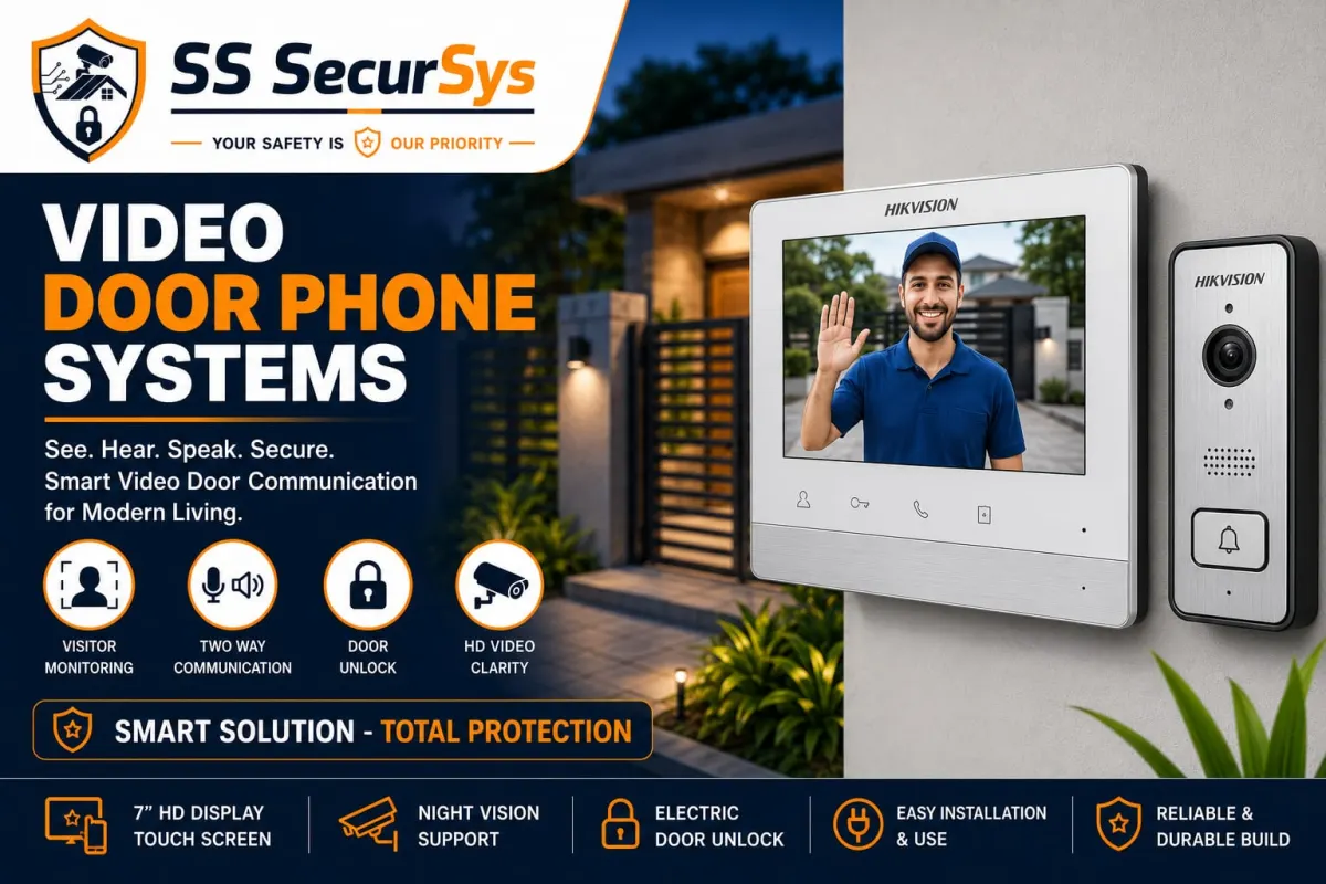 SS SecurSys video door phone system — indoor monitor and outdoor door station